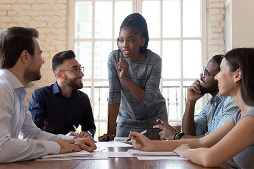 People in a meeting